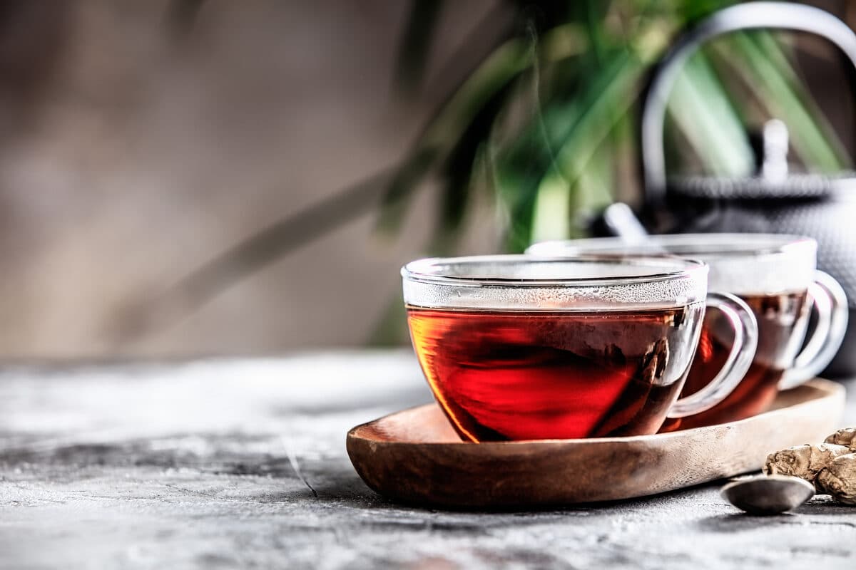 Free cup of tea at the cafe